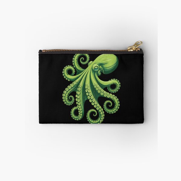 Item preview, Green Octopus Sticker – Vibrant Ocean Creature Art for Sea Life Lovers designed and sold by ZyxDes.