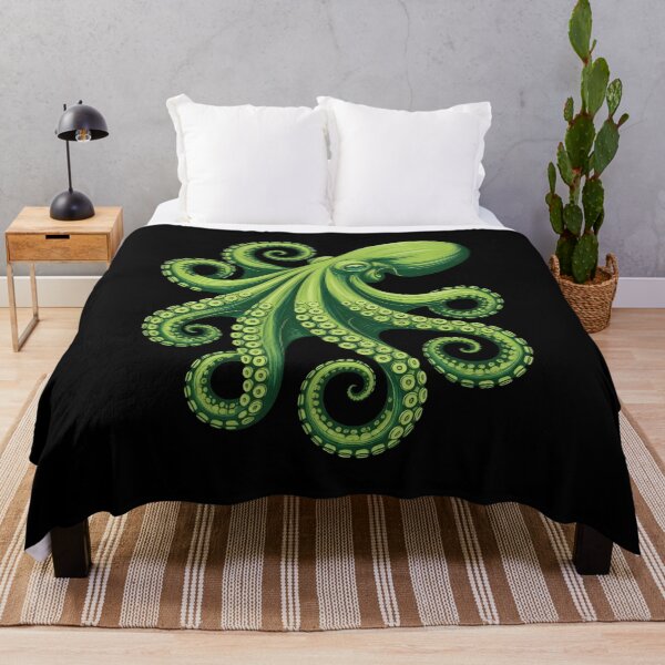 Item preview, Green Octopus Sticker – Vibrant Ocean Creature Art for Sea Life Lovers designed and sold by ZyxDes.