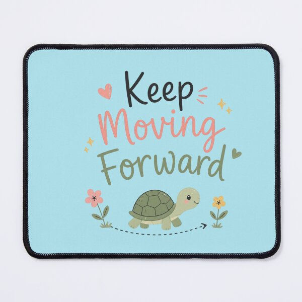 Item preview, Keep Moving Forward Cute Turtle Motivational Quote | Positive Mindset Aesthetic Design designed and sold by Sanika arts .