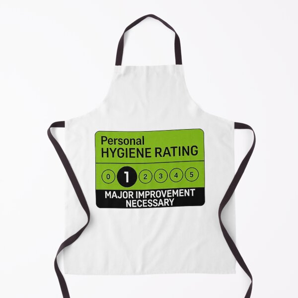 Item preview, Personal Hygiene Rating fun sign designed and sold by CornershopTee.