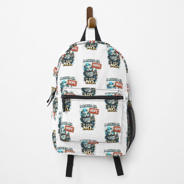 Item preview, I Asked AI. It Said No. – Robot Humor Design designed and sold by Hookesmode.