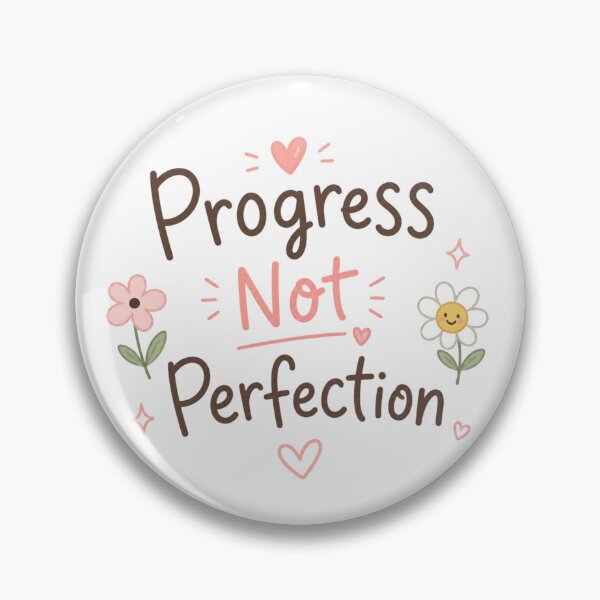 Item preview, Progress Not Perfection Cute Motivational Quote Design | Positive Mindset Typography designed and sold by Sanika arts .