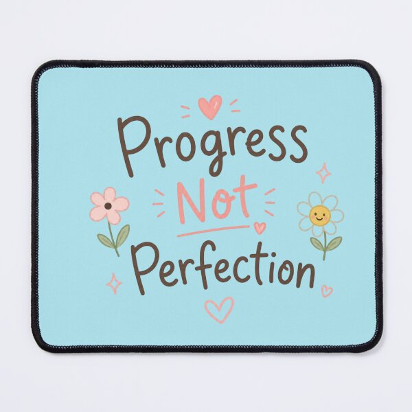 Item preview, Progress Not Perfection Cute Motivational Quote Design | Positive Mindset Typography designed and sold by Sanika arts .