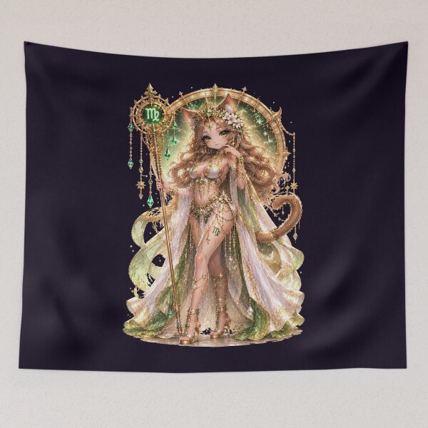 Item preview, Emily the Cosmic Cat - Virgo Zodiac Sign designed and sold by ChaEmm_Studio.