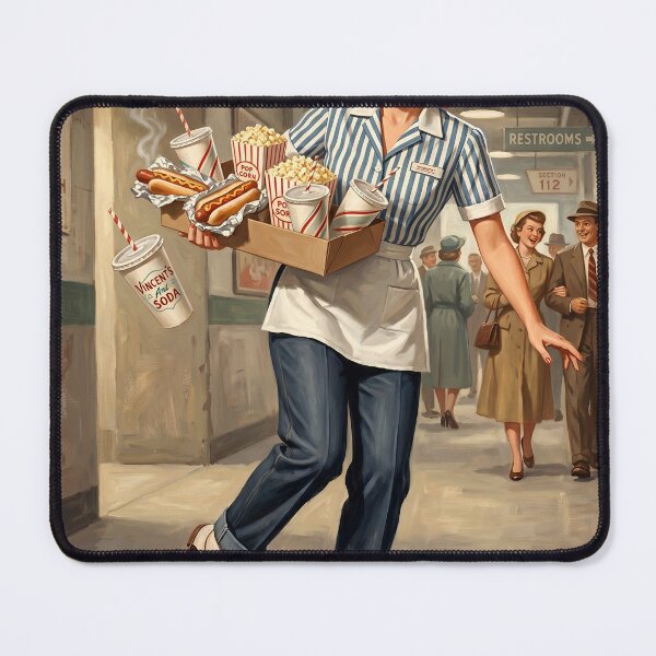 Item preview, Retro Pin-Up Concession Stand Mishap Wall Art designed and sold by Vincent-68.