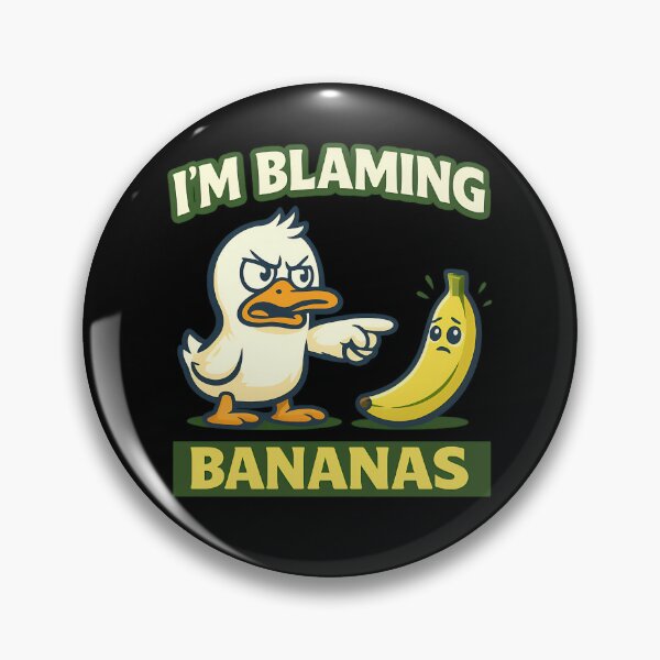 Item preview, I'm Blaming Bananas Funny Banana Joke Duck Design designed and sold by TeeTimeTreasure.