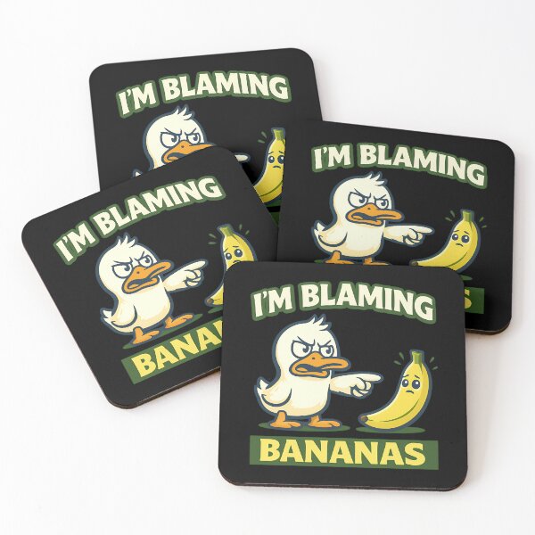 Item preview, I'm Blaming Bananas Funny Banana Joke Duck Design designed and sold by TeeTimeTreasure.