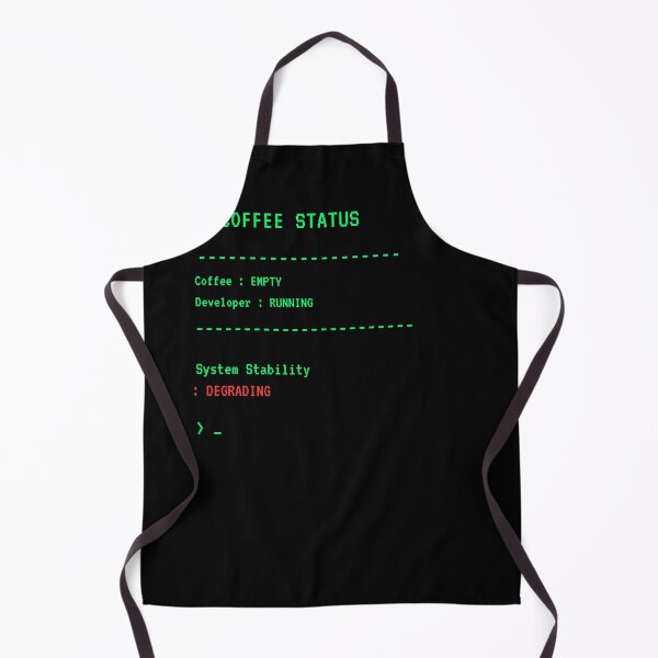 Item preview, Coffee Status System Stability Critical Funny Developer T-Shirt designed and sold by BuggedThreads.