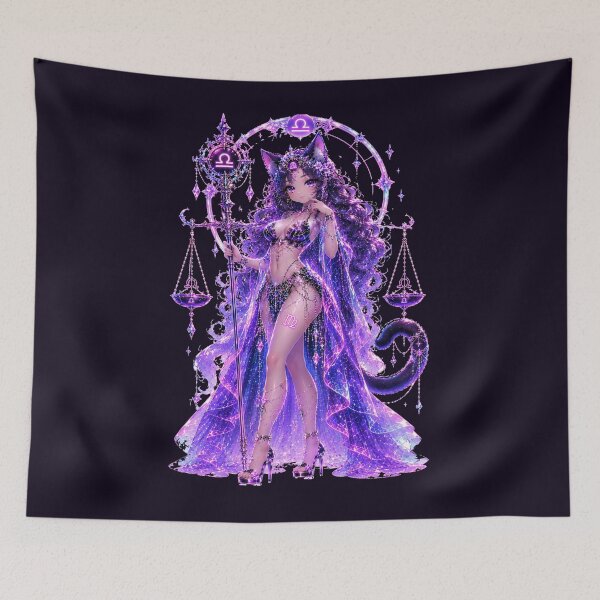 Item preview, Emily the Cosmic Cat - Libra Zodiac Sign designed and sold by ChaEmm_Studio.