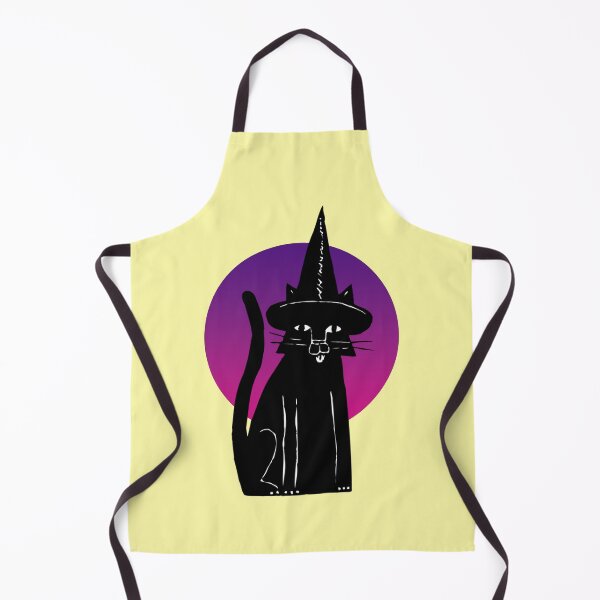 Item preview, Black cat with witch's hat, purple full moon designed and sold by Mauswohn.