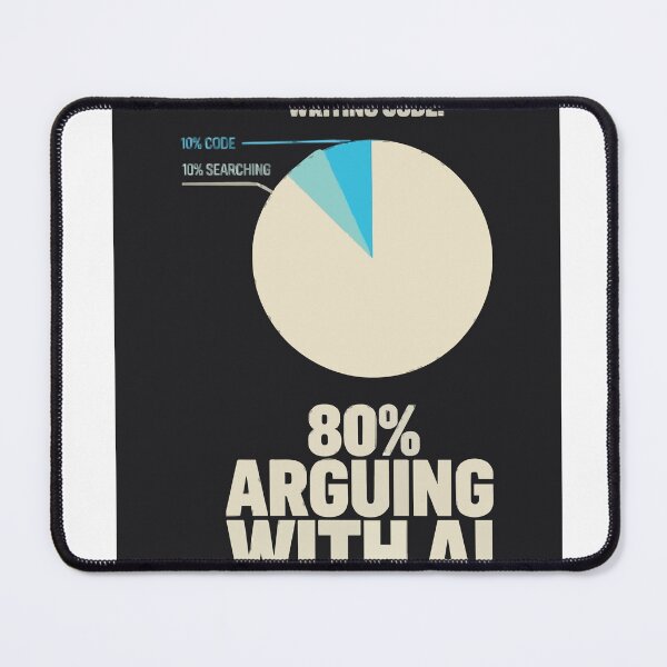 Item preview, 80 Percent Arguing With AI Coding Humor designed and sold by Bianca Oltean.
