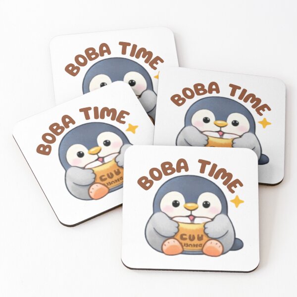 Item preview, Boba Time Cute Penguin Bubble Tea Art designed and sold by Hanavart.