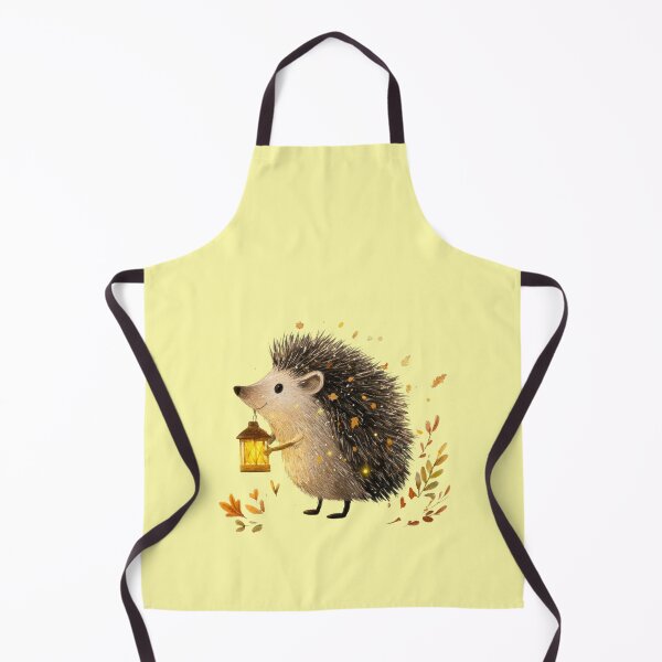 Item preview, Cute hedgehog with lantern in the autumnal leafy forest designed and sold by Mauswohn.