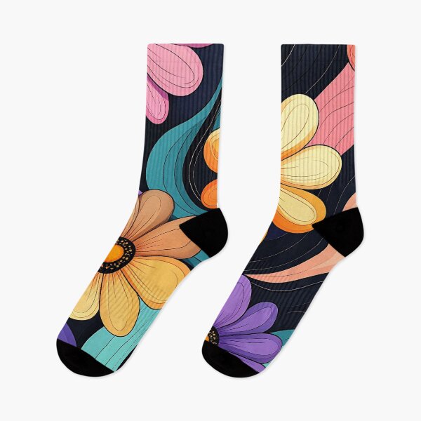 Artikelvorschau, Retro-Blumenmuster – Gänseblümchenkunst der 70er Jahre entworfen und verkauft von Sasas Design.