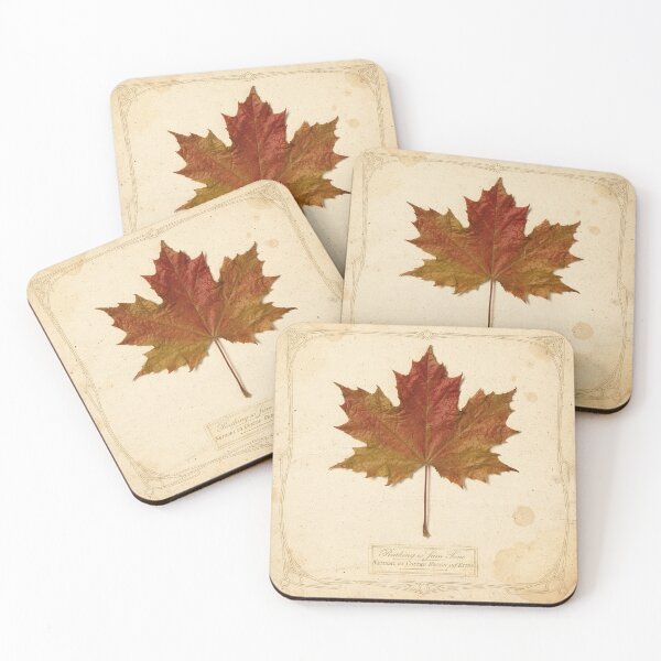 Item preview, Vintage Pressed Maple Leaf Botanical Plate designed and sold by PictorialWhimsy.