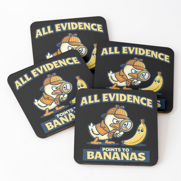 Item preview, All Evidence Points to Bananas Funny Banana Conspiracy Duck Design designed and sold by TeeTimeTreasure.