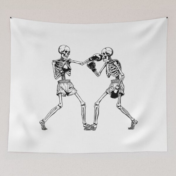 Item preview, Skeleton Boxing Match Vintage Gothic Boxing Graphic designed and sold by Kavya Art.