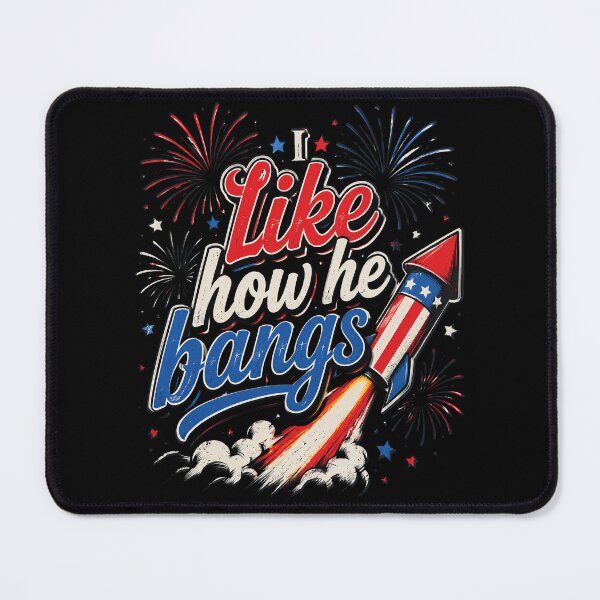 Item preview, 4th of July I Like How He Bangs Fireworks BBQ designed and sold by OlakunleOloroz.