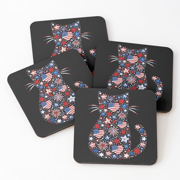 Item preview, USA Flag Lucky Clover Patriotic 4th of July Cat Lover designed and sold by Tbenghali.