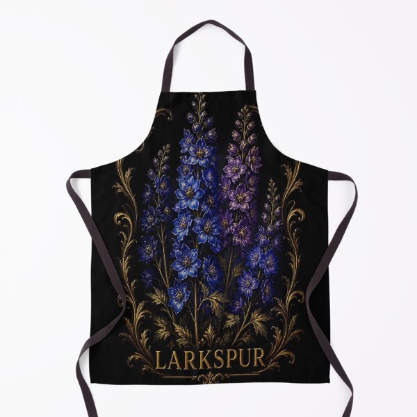 Item preview, July Birth Flower Larkspur T-Shirt, Dark Botanical Oil Painting Tee, Moody Floral Wall Art Shirt, Gothic Flower Graphic, Dramatic Botanical Print designed and sold by SunnyDesign82.