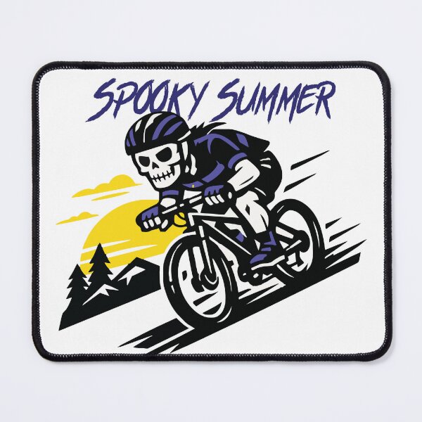 Item preview, Spooky Summer – Skeleton Mountain Biker Adventure designed and sold by Creative Owlet.