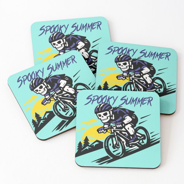 Item preview, Spooky Summer – Skeleton Mountain Biker Adventure designed and sold by Creative Owlet.