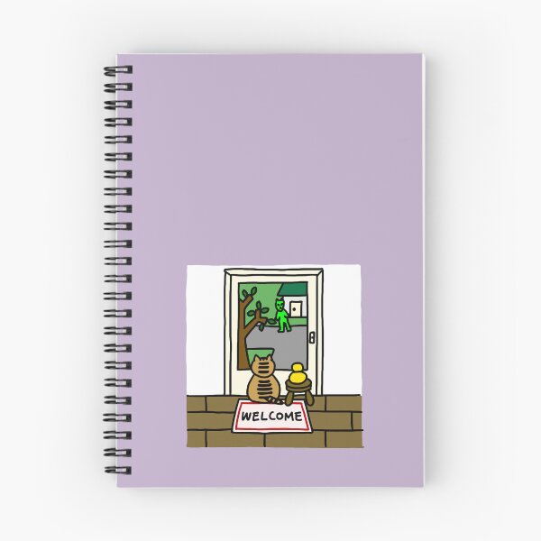 Item preview, a Cat and a Duck in front of the door designed and sold by superbaechoo.