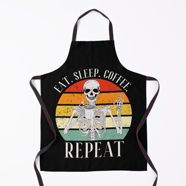 Item preview, Eat. Sleep. Coffee. Repeat Skeleton Design designed and sold by OldSkullDesigns.