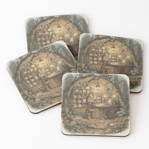 Item preview, Tiny Owl Folk Sorting Letters at the Acorn Post Storybook Art designed and sold by PictorialWhimsy.