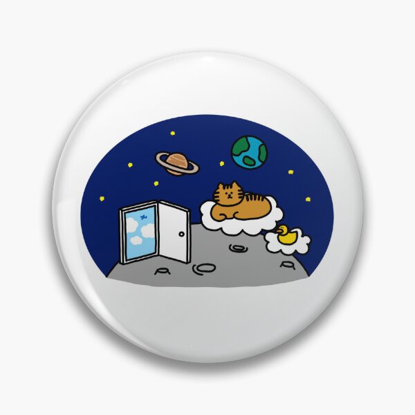 Item preview, a Cat and a Duck on the cloud in space designed and sold by superbaechoo.