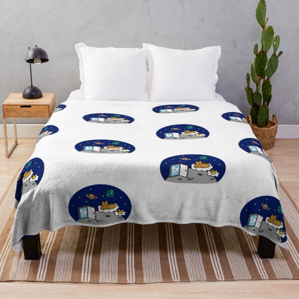 Item preview, a Cat and a Duck on the cloud in space designed and sold by superbaechoo.