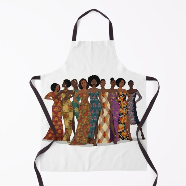 Item preview, Vibrant African Women in Ankara Dresses designed and sold by SavannaCanvas.