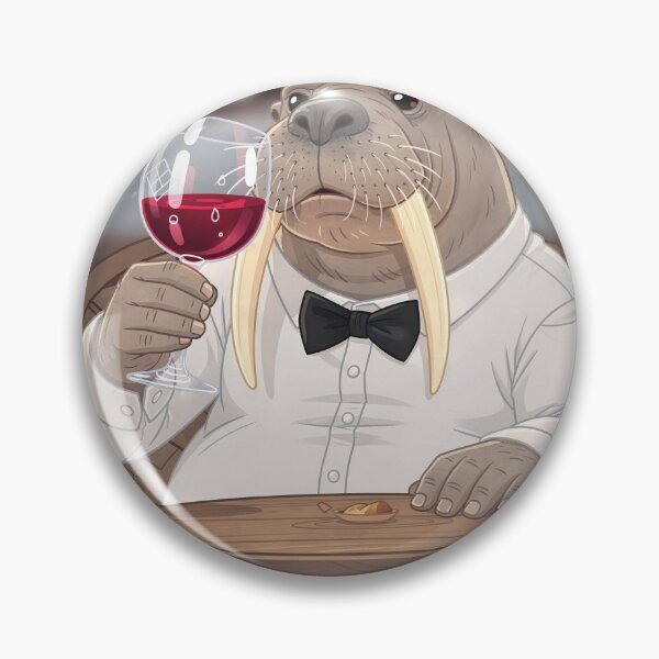 Item preview, Walrus Wine Sommelier Funny Poster designed and sold by PictorialWhimsy.