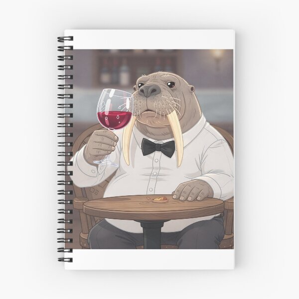 Item preview, Walrus Wine Sommelier Funny Poster designed and sold by PictorialWhimsy.