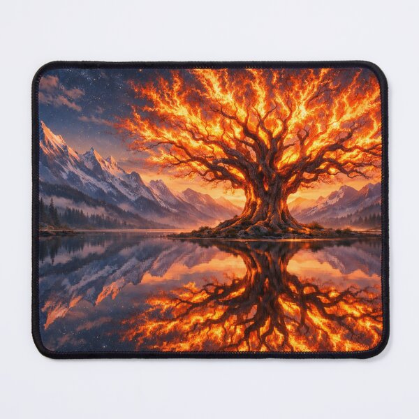 Item preview, Fiery tree by the lake designed and sold by Sigtrix.