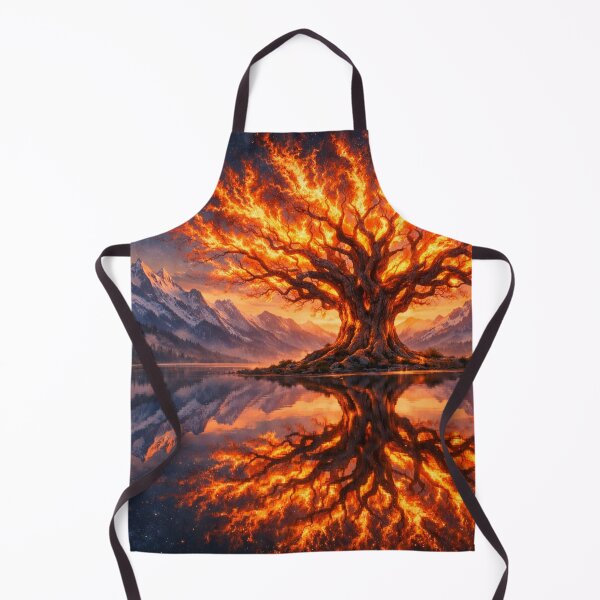 Item preview, Fiery tree by the lake designed and sold by Sigtrix.