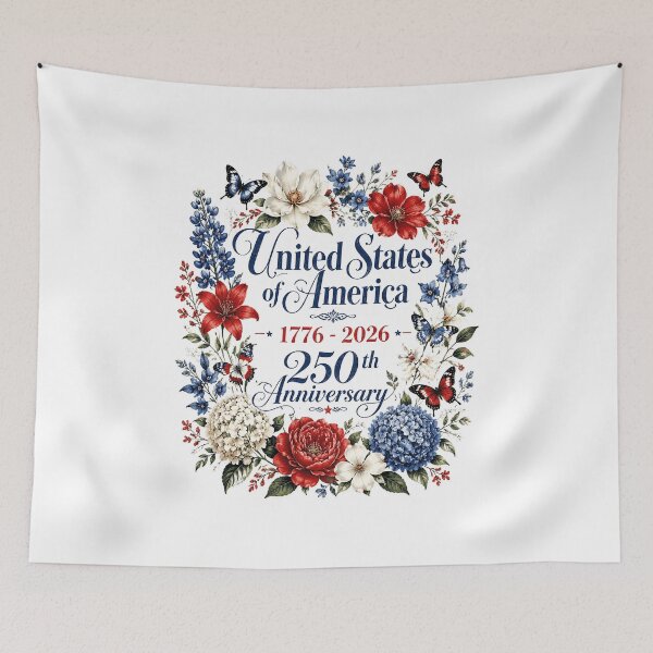 Item preview, 250th Anniversary USA Flowers 250 Years America 4th of July designed and sold by OlakunleOloroz.