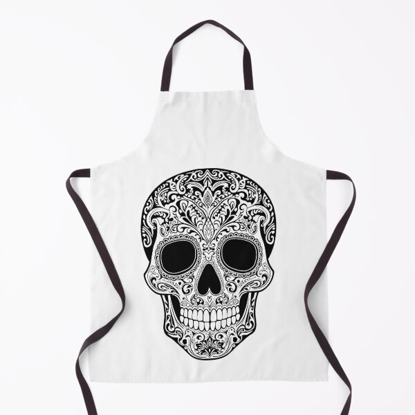 Item preview, Ornate Gothic Skull with Floral Filigree Vintage Line Art T-Shirt designed and sold by Kavya Art.