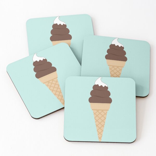 Item preview, Cute Chocolate Soft Serve Ice Cream Waffle Cone designed and sold by Nikola Dio.