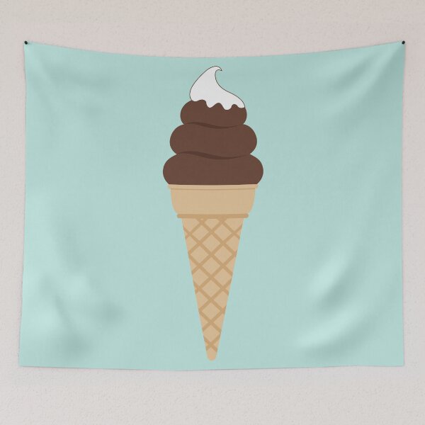 Item preview, Cute Chocolate Soft Serve Ice Cream Waffle Cone designed and sold by Nikola Dio.