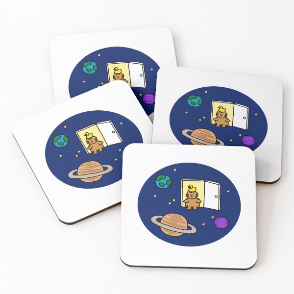 Item preview, a Cat and a Duck sitting on the door in the universe designed and sold by superbaechoo.