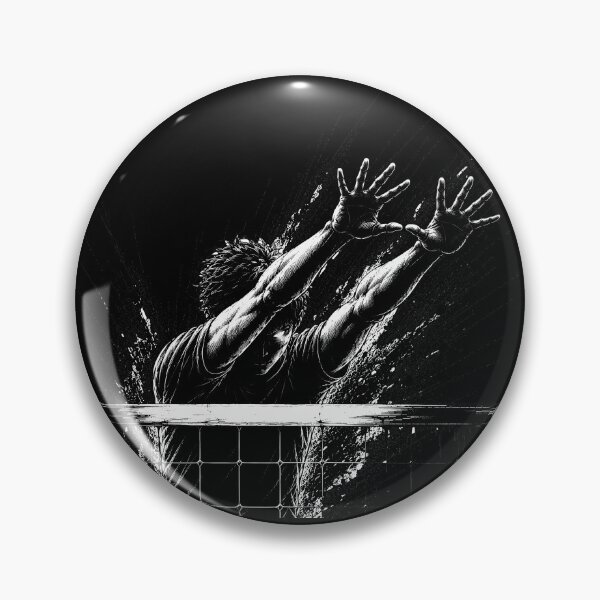 Item preview, Volleyball Cross Block - Ink Art Volleyball Design designed and sold by NorthRally.