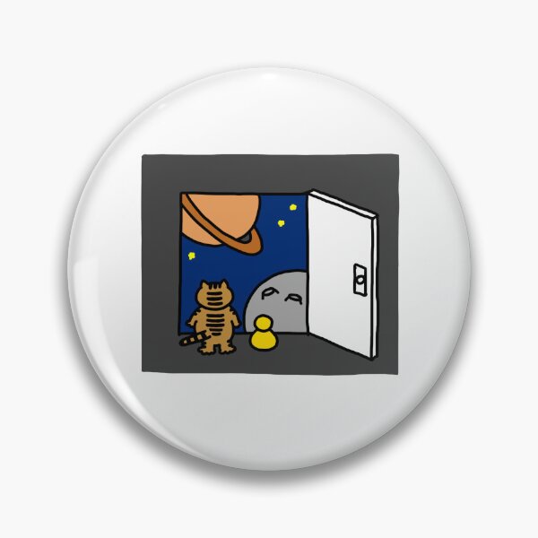 Item preview, a Cat and a Duck looking at the universe through the door designed and sold by superbaechoo.