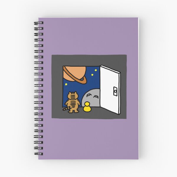 Item preview, a Cat and a Duck looking at the universe through the door designed and sold by superbaechoo.