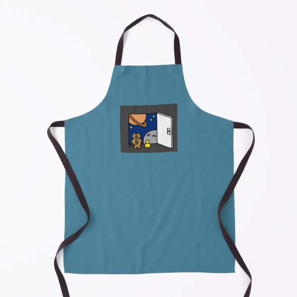 Item preview, a Cat and a Duck looking at the universe through the door designed and sold by superbaechoo.