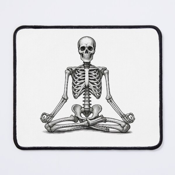 Item preview, Meditating Skeleton Yoga Pose Vintage Gothic Meditation designed and sold by Kavya Art.