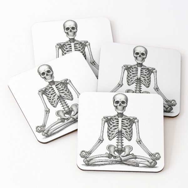 Item preview, Meditating Skeleton Yoga Pose Vintage Gothic Meditation designed and sold by Kavya Art.