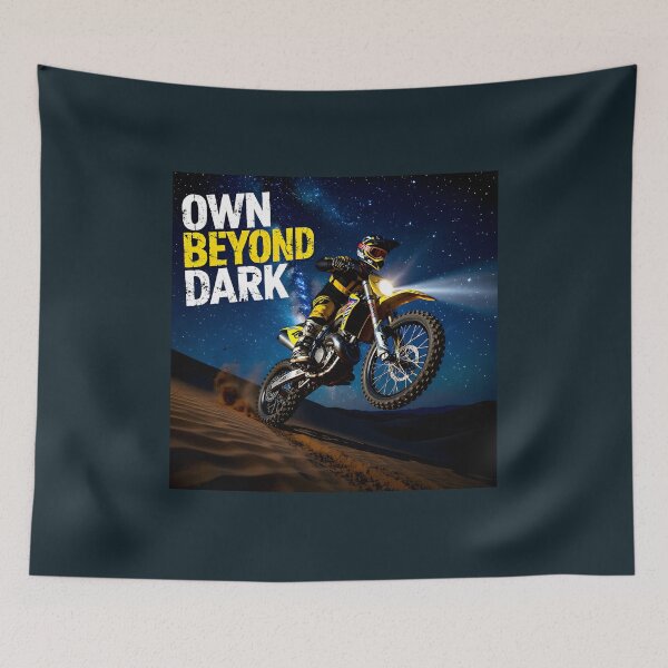 Item preview, Night Motocross Desert Dune Poster | Starry Sky Dirt Bike Wall Art & Adventure Club Decor designed and sold by Creative-RE.
