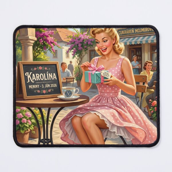 Item preview, Vintage Pinup Girl Cafe Birthday Gift Retro Wall Art designed and sold by Vincent-68.