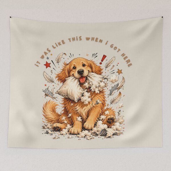 Item preview, It Was Like This When I Got Here Golden Retriever Funny T-Shirt | Pillow Destroyer Dog Humor | Naughty Dog Gift designed and sold by Panom Suavichien.